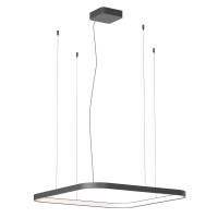 LEVERI HL SQ 40W/58W DALI/TRIAC CCT Závěsné svítidlo, těleso hliník, povrch bílá/černá/stříbrno-kávová/kouřový nikl, LED 40W/58W, přepín. CCT teplá 2700K-neutr 4000K, stmív. DALI/TRIAC dle typu, Ra90, 230V, IP20, tř.1, rozměry dle typu.