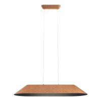 ALBADA HL O 23,5W Závěsné svítidlo, lustr, základna kov, stínítko textil vnější kávová/zelená, šedá, vnitřní šedá/černá/oranžová, LED 23,5W, teplá 2700K/3000K, 230V, IP20, tř.2, rozměry 1090x400mm, h=152mm, vč. lank závěsu l=2012mm, lze zkrátit