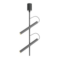 VELO PL 14,6W TRIAC Stropní bodové svítidlo, nast. směr svícení, těleso hliník, povrch černá/stříbrno-kávová/kouřový nikl, LED 14,6W, teplá 2700K/707lm, 3000K/769lm, stmív. TRIAC, Ra90, 230V, IP20, tř.1, rozměry 250x511mm.
