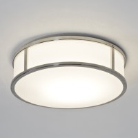 MASHOKO Stropní, přisazené svítidlo, těleso kov, povrch chrom, nebo bronz, difuzor sklo opál, pro žárovku 1x60W, E27, 230V, do koupelny IP44, tř.2, Rozměry del typu