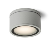 MERIDO Stropní přisazené svítidlo, těleso hliník, povrch šedostříbrná, černá antracit nebo bílá, difuzor sklo opál mat, pro LED 11W, GX53, 230V, zvýšené krytí IP44, tř.1, rozměry d=108mm, h=60mm