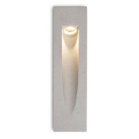 GAP Vestavné svítidlo do stěny, těleso hliník, povrch šedostříbrná, LED 3W, teplá bílá, 3000K, 180lm/cca jako 8W žárovka, 230V, IP54, 195x50x45mm, svítí dolů