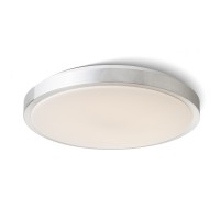 MELISA Stropní svítidlo, základna kov, rámeček povrch česaný hliník, difuzor akryl opál, LED 12W/22W/40W, teplá 3000K, 230V, IP20, tř.1, rozměry dle typu