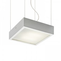 STRUCTURAL Závěsné svítidlo, čtvercové, těleso hliník, povrch bílá/broušený, difuzor plast opál, LED 12W/900lm, 36W/2600lm, 48W/3600lm, teplá 3000K, Ra80, 230V, IP20, rozměry dle typu.