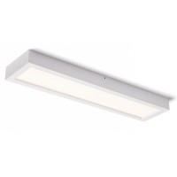 STRUCTURAL-LED Stropní přisazené svítidlo, základna hliník, povrch lak bílá mat, difuzor plast opál, LED 1x22W, teplá 3000K, 1370lm, Ra80, 230V, IP20, tř.1. rozměry 600x150x48mm