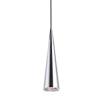 GRACE 1X50W GU10 Závěsné svítidlo bodové, těleso kov, povrch chrom lesk, pro žárovku 1x50W, GU10 ES50, 230V, IP20, svítidlo d=83mm, h=340mm, vč. závěsného kabelu l=800mm, lze zkrátit