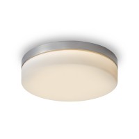 AWE LED IP44 DO KOUPELNY Stropní svítidlo, základna kov, povrch chrom nebo nikl mat, difuzor sklo opál, LED 14W/21W, teplá 3000K, 230V, do koupelny IP44, tř.1, rozměry dle typu