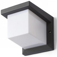 HIDE Nástěnné venkovní svítidlo, základna kov, povrch lak černá antracit, difuzor plast opál, pro žárovku 1x13W, E27, 230V, IP44, tř.1. rozměry 160x160x190mm