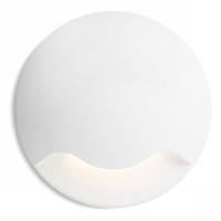 KICK-I-LED Vestavné venkovní svítidlo do stěny, jeden průzor, těleso kov, povrch lak bílá/černá/hliník mat, difuzor plast mat, LED 1x1W, teplá 3000K, 130lm, Ra80, 230V, IP54, tř.2. rozměry d=50mm h=91mm, svítí dolů