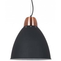 VIBRANT Závěsné svítidlo, základna kov lak černá mat, stínítko kov lak černá mat a měď růžová lesk, pro žárovku 1x42W, E27, 230V, IP20, tř.1. rozměry d=300mm h=305mm, včetně závěsu l=1580mm, lze zkrátit