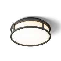 GRANDE Stropní přisazené svítidlo, kruhové, těleso kov, povrch chrom/černá, difuzor sklo opál, LED 19W/900lm, 24W/1700lm, teplá 3000K, Ra80, 230V, do koupelny IP44, rozměry dle typu.