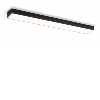 LARISA 115X15 Stropní, přisazené, obdélníkové svítidlo, těleso kov, povrch bílá/černá, difuzor plast opál, LED 60W, teplá 3000K, Ra80, stmívatelné TRIAC, 230V, Ra80, IP20, rozměry 1155x150x58mm