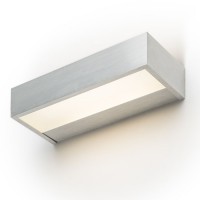 PRIO LED 16W Nástěnné svítidlo, těleso hliník, povrch bílá, nebo broušený hliník, difuzor sklo opál, LED 16W, nebo 33W, teplá 3000K, 230V, IP20, tř.1, rozměry dle typu, svítí nahoru/dolů