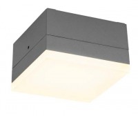 KOKE SQ 12W, IP54 Stropní venkovní svítidlo, těleso hliník, povrch černá antracit, difuzor plast opál, LED 12W, teplá 3000K, 740lm, Ra80, 230V, IP65, tř.1, rozměry 108x108x65mm.