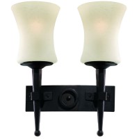 GORETRIAN2 WALL 2X10W E27 Nástěnné svítidlo, základna kov, těleso kov, povrch lak černá mat s ornamenty, difuzor sklo opál, pro žárovku 2x10W, E27, 230V, IP20, tř.1. rozměry 340x140x310mm