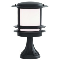 BOLLARD Sloupkové venkovní svítidlo, těleso hliník, povrch lak černá mat, difuzor plast opál, pro žárovku 1x10W, E27, 230V, IP44, tř.1. rozměry d=230mm h=340mm