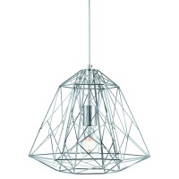 GEOMETRIC CAGE Závěsné svítdilo, základna kov, těleso kov, pro žárovku 1x10W, E27, 230V, IP20, tř.1. rozměry těleso d=390mm h=345mm, včetně závěsu l=1200mm, lze zkrátit