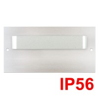 TANGO MAX SHORT Vestavné svítidlo do stěny, obdelníkové, těleso hliník, LED 1,6W, teplá 3000K, denní 6000K, 10V DC, IP56, rozměry 143x73mm, mont.otvor 2x d=60mm, montážní box samostatně, svítí dolů