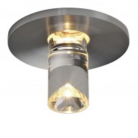 LIGHTPOINT DL Stropní vestavné bodové svítidlo, těleso hliník, povrch chrom/bílá, stínítko plast, LED 1W, 100lm, teplá 3000K, 230V, IP20, tř.3, rozměry d=38mm, h=21mm.