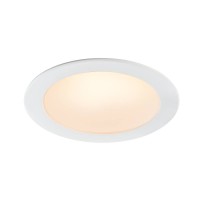 AKALO 83 DL Stropní vestavné svítidlo, těleso hliník, povrch bílá, difuzor plast opál, LED 9W, 850lm, přepínatelná teplota CCT teplá 3000K, neutrální 4000K, denní 5700K, stmívatelné Triac, 230V, IP20, rozměry d=110mm.