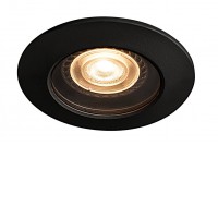 VARU QPAR51 DL Stropní vestavné bodové svítidlo, těleso hliník, povrch černá/černá a bílá, stínítko sklo, pro žárovku 1x5W, GU10, 230V, do koupelny IP65, rozměry d=100mm, h=75mm.