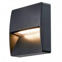 ZAMORA LED 4,5W čtvercové Nástěnné venkovní svítidlo, těleso hliník, povrch černá antracit mat, LED 4,5W, 150lm, CCT přepínatelná teplota  teplá 3000K, neutrální 4000K, 230V, IP65, rozměry 132x132mm, svítí dolů