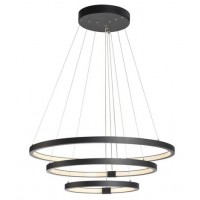 GETAFE LED 65W Závěsné svítidlo, těleso hliník a ocel, povrch bílá mat/černá mat, difuzor plast opál, LED 65W, 4200lm, CCT teplá 3000K, neutr 4000K, stmívatelné DALI, 230V, IP20, tř.1, d=800mm, vč závěs lanka h=1500mm, lze zkrátit