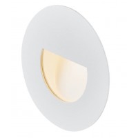 FORO WALL LIGHT Vestavné svítidlo do stěny, těleso hliník, povrch bílá, LED 1,1W, 50lm, teplá 3000K, 350mA, IP20, rozměry d=80mm, svítí dolů