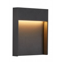 FLAT WL Nástěnné venkovní svítidlo, těleso hliník, povrch vnější antracitová, vnitřní antracitová/imitace dřevo, difuzor plast, LED 14W, 460lm/500lm, přepínatelná teplá 3000K, neutrální 4000K, 230V, IP65, rozměry 180x230x70mm, svítí dolů.