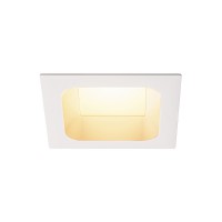 VERLUX LED Stropní vestavné svítidlo, základna hliník, povrch bílá difuzor plast opál, LED 1x20W, teplá 3000K, stmívatelné TRIAC, 230V, rozměry 135x75x135mm, trafo na kabelu