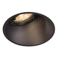 HORN LED Stropní vestavné bodové svítidlo, svítí ASYMETRICKY +20° těleso kov povrch černá, nebo bílá, pro žárovku 1X50W, GU10, 230V, IP20, rozměry d=106mm h=180mm