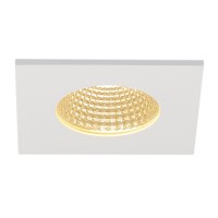 TONE VENKOVNÍ Q2 Stropní, vestavné, bodové, svítidlo, těleso hliník, povrch černá, bílá, hliník broušený, skllo čiré, LED 12W, teplá 3000K, 630lm, Ra80, vč trafa na kabelu 230V/500mA/IP20, IP65, 80x80mm, h=45mm