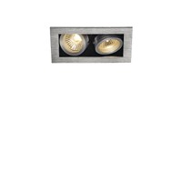 ALU BOX  II 2x50W ČERNÁ/BÍLÁ MAT Vestavné, bodové, svítidlo výklopné +-20°, těleso kov, povrch černá/bílá mat, rámeček hliník, povrch broušený, pro žárovku 2x50W, ES50, 230V, IP20, tř.1, 150x90x130mm