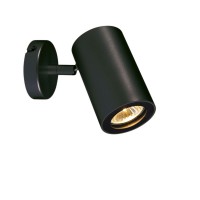 ENOLA Stropní stropní nebo nástěnné bodové svítidlo, nastavitelný směr svícení těleso hliník, kov černá,bílá, mosaz, šedostříbrná, pro žárovku 1X50W, GU10, 230V, rozměry 67X125X135mm