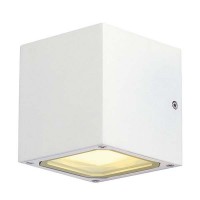 SITRA CUBE Nástěnné svítidlo těeso hliník povrch bílá, černá antracit, hnědá rezavá, difuzor sklo mat, pro zářivku nebo LED 2x9W, GX53, 230V, IP44, zař.tř.1, rozměry 115x108x110mm, svítí nahoru/dolů