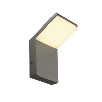 ORDI LED Nástěnné venkovní svítidlo, těleso hliník antracitová, rezavá, difuzor opál, LED, teplá 3000K, 500lm, 230V, IP44, rozměry 165X100X110mm, svítí dolů