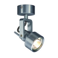 INDA SPOT GU10 Stropní svítidlo bodové, nastavitelný směr svícení, základna hliník, povrch česaný hliník, barva bílá nebo černá, pro žárovku 1x50W, GU10 ES50, 230V, IP20, tř.1, rozměry d=60mm, h=130mm