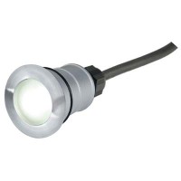 POWER TRAIL-LITE Vestavné svítidlo do stěny/podlahy kruhové, 1W LED denní/teplá/modrá, vyzařovací úhel 60°, 350mA, IP67, povrch max 30°C, d=41mm, h=90mm, kabel=2m, vč.mont. boxu