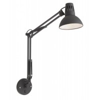 PEEP Nástěnné svítidlo, nastavitelný směr svícení, 2 ramena, těleso kov, povrch černá, pro žárovku 1x42W, E27, 230V, IP20, tř.1, rozměry d=165mm, h=760mm.