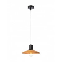 VALEZ HL 1x42W E27 Závěsné svítidlo, základna kov, povrch černá, stínítko dřevo světlé, pro žárovku 1x42W, E27, 230V, IP20, tř.1, rozměry dle typu.