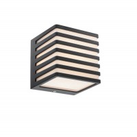 DERGI WL SQ 12W IP54 Nástěnné venkovní svítidlo, těleso hliník, povrch tm. šedá, difuzor plast opál, LED 12W, 1260lm, teplá 3000K, 230V, IP54, tř.2, rozměry 112x108x105mm.