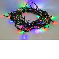 LED barevná 8fc svítí stále, nebo bliká Vánoční řetěz LED, vnitřní/venkovní, vícebarevný modrá, oranžová, zelená, červená, délka svítící části 5m, 10m, 20m, 30m, 50m, svítí stále + 8 nastav fukncí prolínání/blíkání, časovač vypnutí 230V, IP44/IP20,