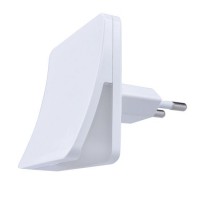 DIJK 0,5W Noční, orientační svítidlo do zásuvky 230V, soumrakový senzor večer rozsvítí/ráno zhasne, plast, bílá, LED 0,5W, 15lm, 230V.