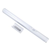 BRUGE 2,5W USB Svítidlo s PIR senzorem pohybu pro osvětlení skříně, základna kov, povrch bílá, difuzor plast opál, LED 2,5W, 200lm, teplá 3000K, baterie 3,7V, IP20, rozměry l=310mm, nabíjení USB-C.