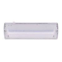 ALTENA 4W, IP65, NOUZOVÉ Nouzové svítidlo, výdrž baterie LiFePo4 >3h, těleso plast bílá, kryt plast čirý, LED 4W, 200lm, denní 6500K, Ra80, 230V, IP65, rozměry 352x110x67mm.