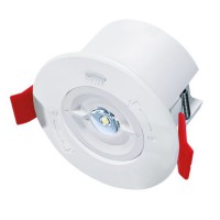 LED nouzové 1,5W, 3h, IP65 Podhledové nouzové svítidlo plast bílá, SA - pro běžné i nouzové svícení, LED 1,5W, 200lm, denní 6500K, záloha 3h, 230V, IP65, rozměry d=100mm, h=64mm.
