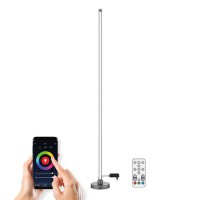 POPE FL 18W  SMART Wifi Stojací lampa, těleso kov, povrch černá, dif plast opál, Smart, Tuya, WiFi, LED 18W, 550lm, teplá 3000K, dálk. ovl. (součástí) stmívatelné, RGB, Ra80, 230V, IP20, rozměry d=155mm, h=1480mm.