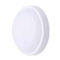 RAND R LED 20W IP54 Venkovní stropní přisazené svítidlo, těleso plast, povrch bílá/šedá, difuzor plast opál, LED 20W, 1500lm, neutrální 4000K, 230V, Ra80, IP54, rozměry d=200mm, h=55mm.