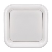 ALPIR SQ Stropní přisazené svítidlo, těleso kov, povrch bílá/šedá, difuzor plast opál, LED 48W, 2880lm, dálk. ovl. CCT přepínatelná teplota teplá 3000K, neutrální 4000K, denní 6500K, stmív, 230V, Ra80, IP20, rozměry 450x450x100mm.