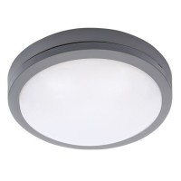 MASIN 20W, IP54 Stropní venkovní svítidlo, těleso plast bílá/šedá, difuzor plast opál, LED 20W, 1500lm, neutrální 4000K, Ra80, 230V, IP54, rozměry d=230mm, h=73mm.